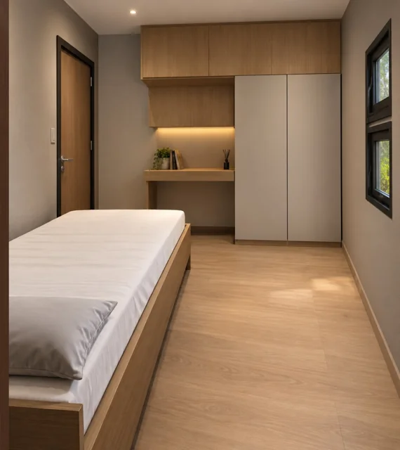 Kost Shanaya Living · Interior kamar dengan pantry