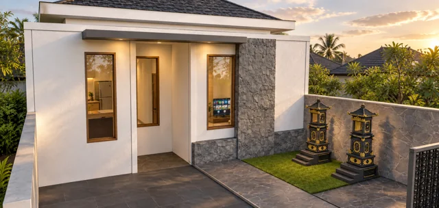 Rumah Tipe 45 — Atap Limas · Eksterior 01